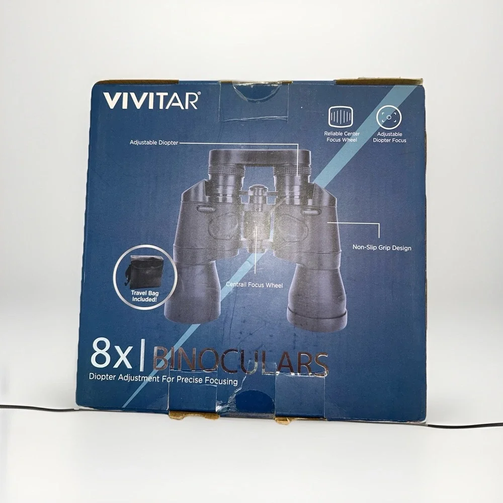 Vivitar Binoculars 8x Angular/ Linear Up To 1000 Yards NEW IN BOX with Case